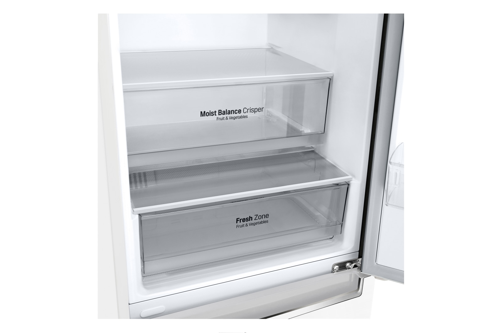 LG Frigorífico Combi 2m, Clasificación E, capacidad de 419l, Blanco, serie 6, GBB62SWHMN