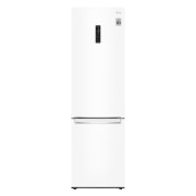 Vista frontal de Frigorífico Combi 2m, Clasificación E, capacidad de 419l, Blanco, serie 6 GBB62SWHMN