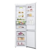 LG Frigorífico Combi 2m, Clasificación E, capacidad de 419l, Blanco, serie 6, GBB62SWHMN