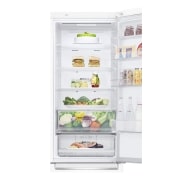 LG Frigorífico Combi 2m, Clasificación E, capacidad de 419l, Blanco, serie 6, GBB62SWHMN