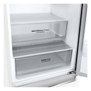 LG Frigorífico Combi 2m, Clasificación E, capacidad de 419l, Blanco, serie 6, GBB62SWHMN