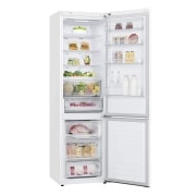 LG Frigorífico Combi 2m, Clasificación E, capacidad de 419l, Blanco, serie 6, GBB62SWHMN