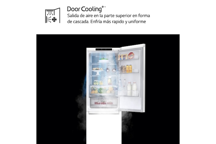 LG Frigorífico Combi 1,86m, Clasificación C , capacidad de 374l, Blanco, serie 700, GBB71SWVCN1