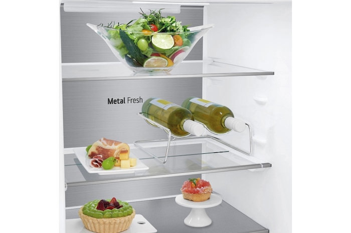 LG Frigorífico Combi 1,86m, Clasificación C , capacidad de 374l, Blanco, serie 700, GBB71SWVCN1