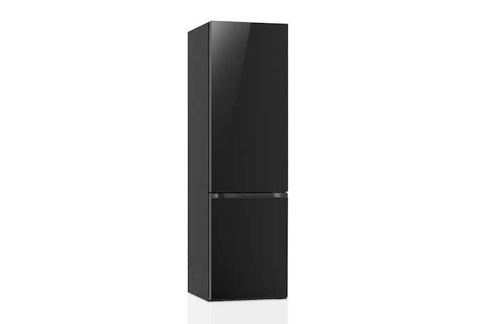 LG Frigorífico Combi Crystal Door 2m, Door Cooling, Clasificación C, capacidad de 419l, Cristal negro, GBB72BM9CQ1