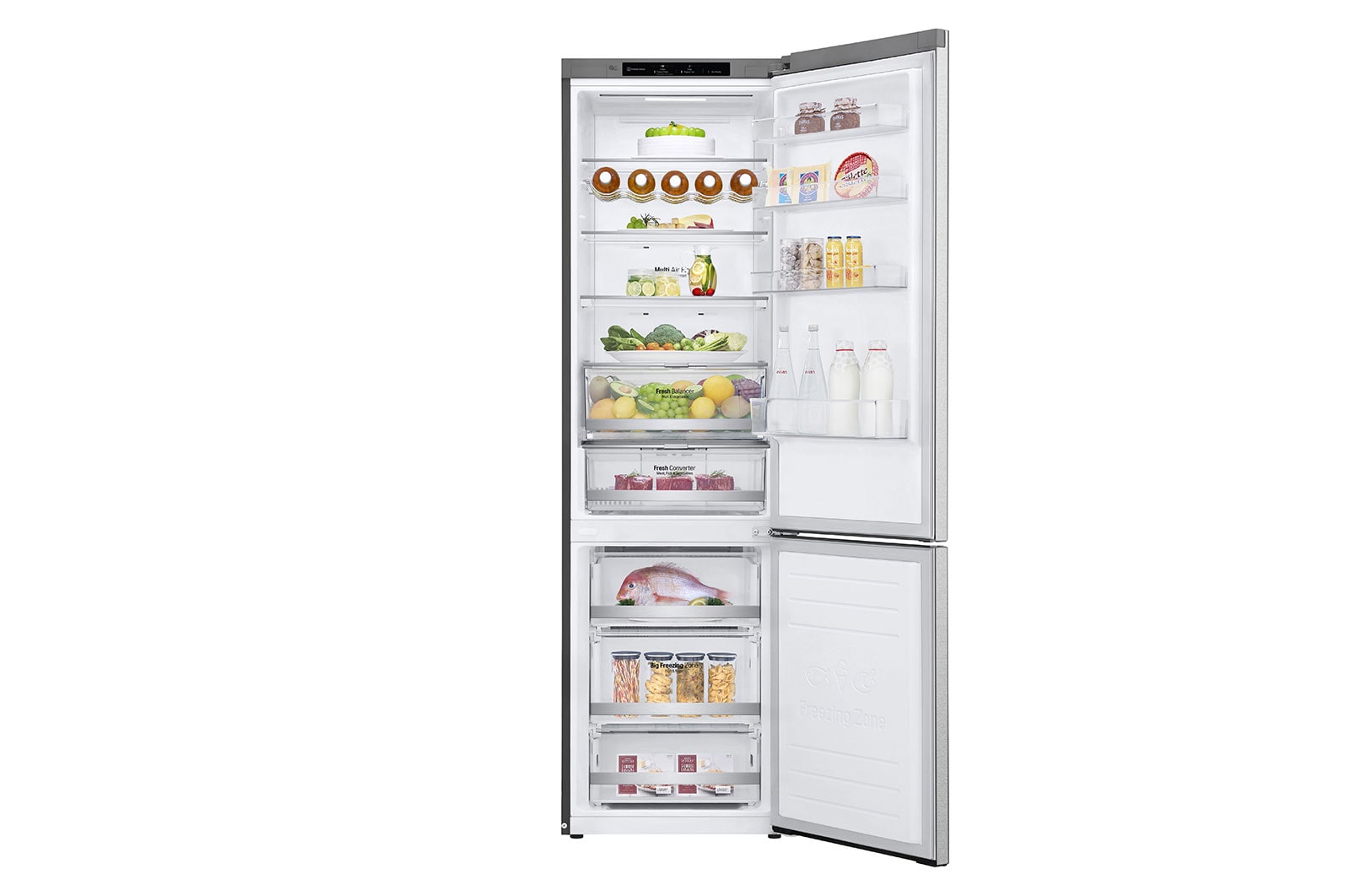 LG Frigorífico Combi LG GBB72MBECN, 2m, capacidad de 419l, Acero inoxidable texturizado Antihuellas, serie 7, GBB72MBECN