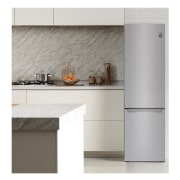 LG Frigorífico Combi 2m, Clasificación C, Acero inoxidable texturizado antihuellas, capacidad de 419l, Serie 700, GBB72MBVCN