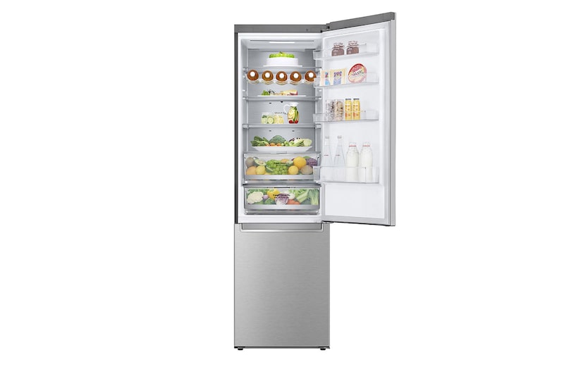 LG Frigorífico Combi 2m, Eficiencia C, Acero inoxidable antihuellas, capacidad de 419l, Serie 700, GBB72NSQCN