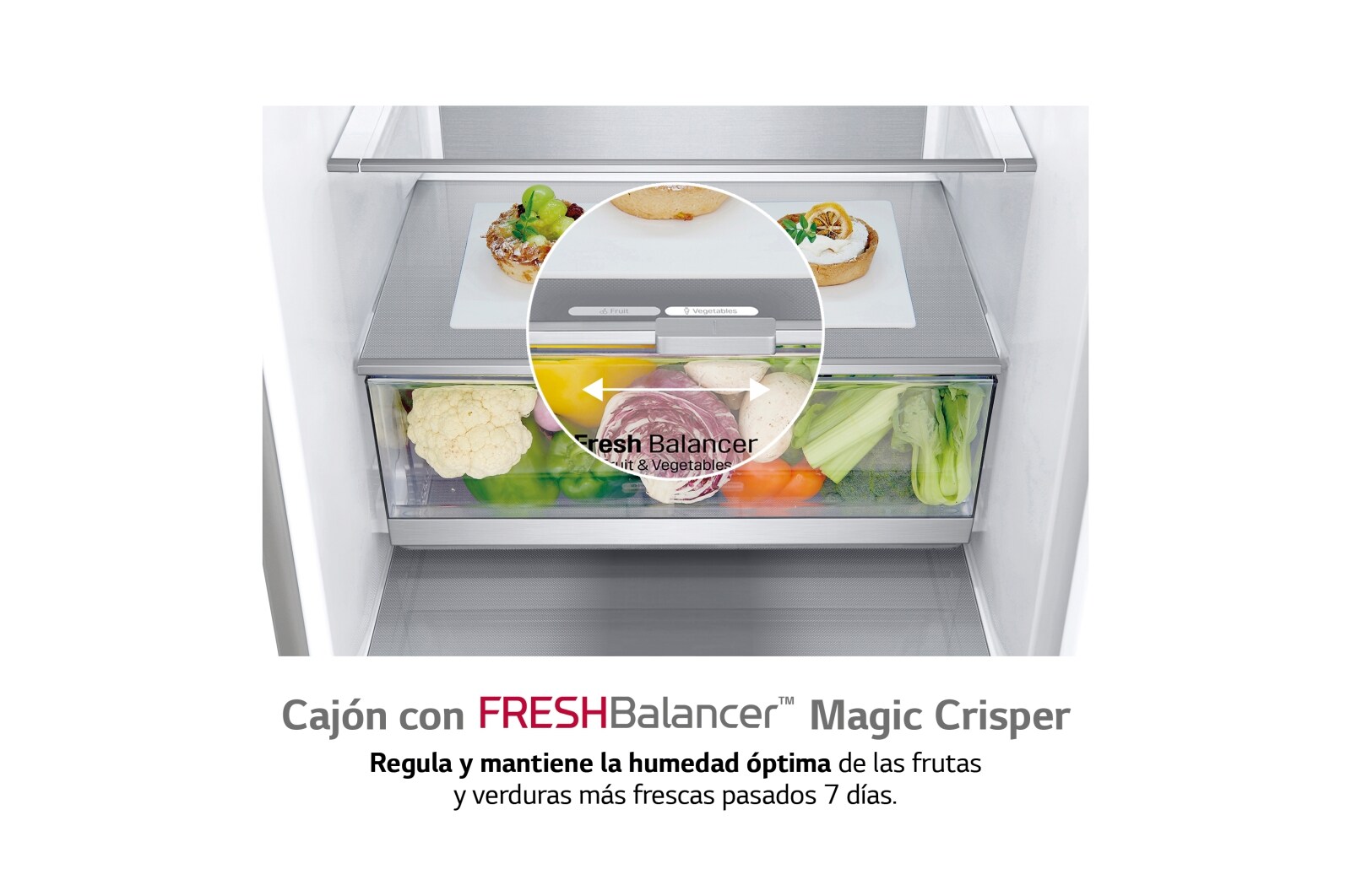 LG Frigorífico Combi  2m, Clasificación C, capacidad de 419l, acero  antihuellas, serie 700, GBB72NSUCN1