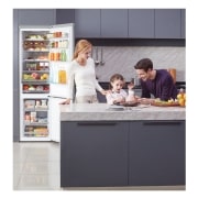 LG Frigorífico Combi  2m, Clasificación C, capacidad de 419l, acero  antihuellas, serie 700, GBB72NSUCN1