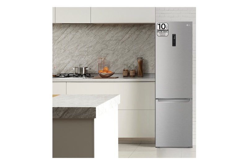 LG Frigorífico Combi  2m, Clasificación C, capacidad de 419l, acero  antihuellas, serie 700, GBB72NSUCN1