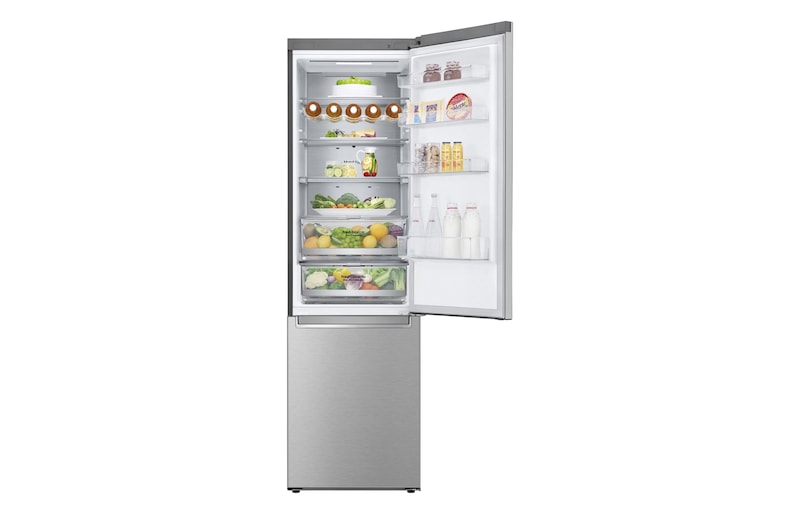 LG Frigorífico Combi 2m, Clasificación D, capacidad de 419l, acero  antihuellas, serie 700, GBB72NSUGN