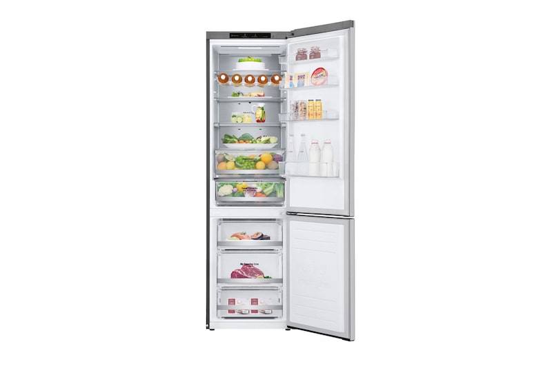 LG Frigorífico Combi 2m, Clasificación B, capacidad de 419l, Inox   antihuellas, serie 700, GBB72NSVBN