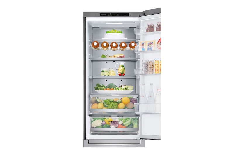LG Frigorífico Combi 2m, Clasificación B, capacidad de 419l, Inox   antihuellas, serie 700, GBB72NSVBN