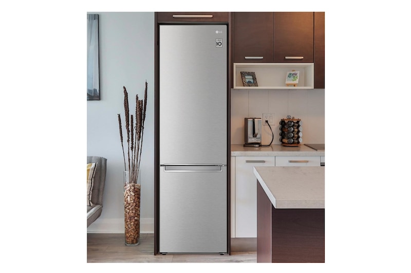 LG Frigorífico Combi 2m, Clasificación B, capacidad de 419l, Inox   antihuellas, serie 700, GBB72NSVBN