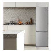 LG Frigorífico Combi  2m, Clasificación D, capacidad de 419l, acero  antihuellas, serie 700, GBB72NSVGN