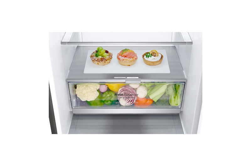 LG Frigorífico Combi 2m, Clasificación D, capacidad de 419l,  Inox Antihuellas, serie 7, GBB72PZDFN