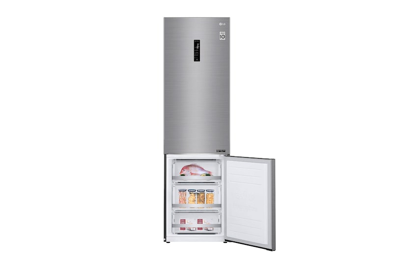 LG Frigorífico Combi 2m, Clasificación D, capacidad de 419l,  Inox Antihuellas, serie 7, GBB72PZDFN
