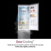 LG Frigorífico Combi  2m, Clasificación D, capacidad de 419l, Inox antihuellas, serie 700, GBB72PZUGN