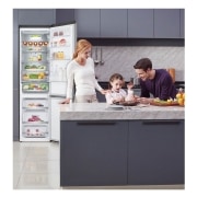 LG Frigorífico Combi  2m, Clasificación D, capacidad de 419l, Inox antihuellas, serie 700, GBB72PZUGN