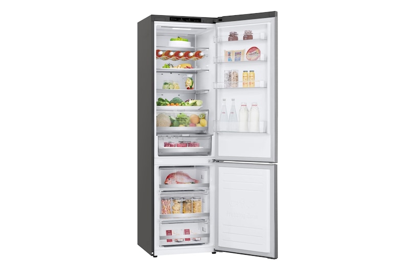 LG Frigorífico Combi 2m, Clasificación C, capacidad de 419l, Inox   antihuellas, serie 700, GBB72PZVCN1