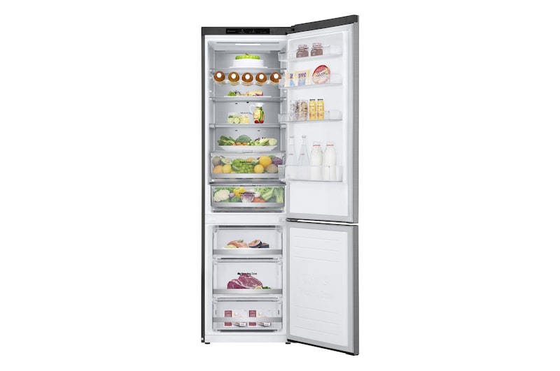 LG Frigorífico Combi 2m, Clasificación C, capacidad de 419l, Inox   antihuellas, serie 700, GBB72PZVCN