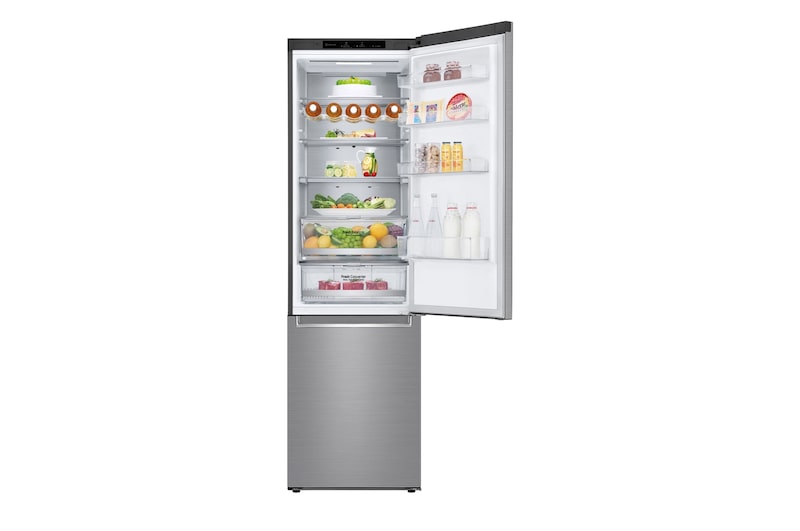 LG Frigorífico Combi 2m, Clasificación D, capacidad de 419l, Inox antihuellas, serie 700, GBB72PZVGN