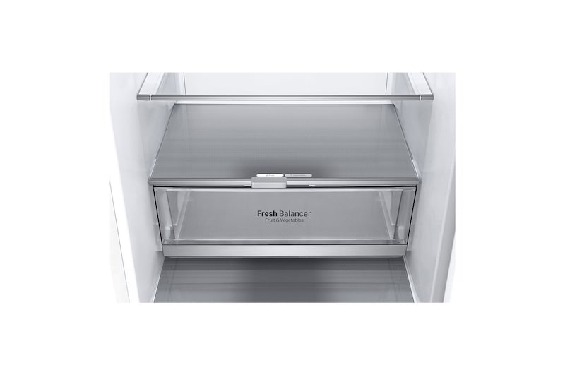 LG Frigorífico Combi, 2m, Clasificación E, capacidad de 419l, Blanco, serie 7, GBB72SWDMN