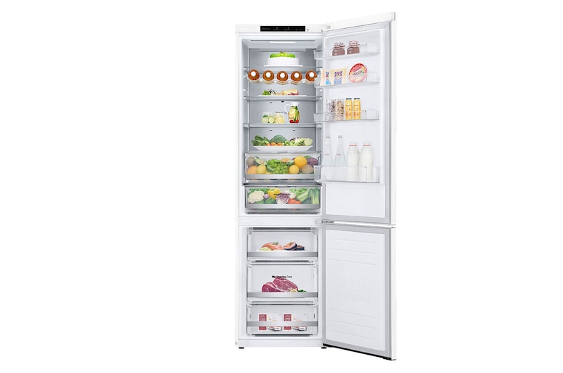 LG Frigorífico Combi  2m, Clasificación C, capacidad de 419l, blanco, serie 700, GBB72SWVCN