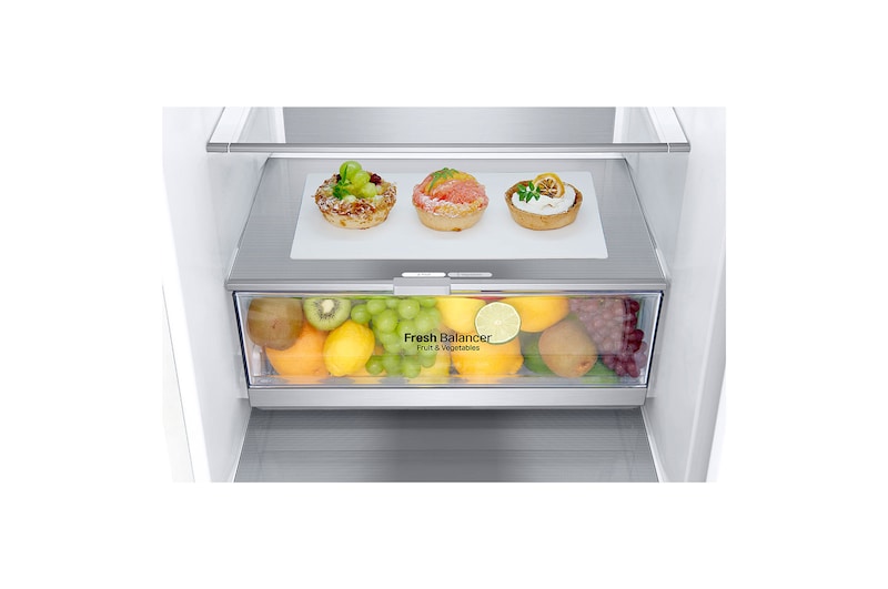 LG Frigorífico Combi  2m, Clasificación C, capacidad de 419l, blanco, serie 700, GBB72SWVCN