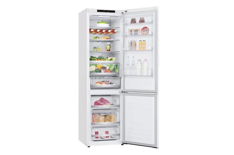 LG Frigorífico Combi 2m, Clasificación D, capacidad de 419l, blanco, serie 700, GBB72SWVGN