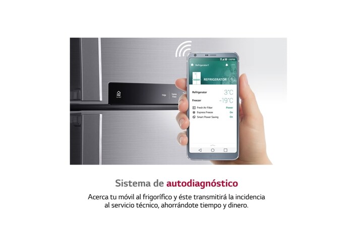 LG Frigorífico Crystal Door Combi 2m, Clasificación C, capacidad de 419l, Blanco satinado, GBB72TW9CQ1