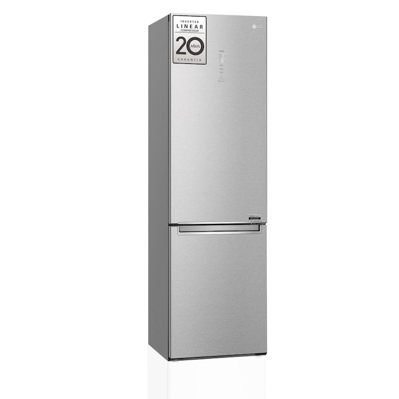 LG Frigorífico Combi, 2m, Clasificación C, capacidad de 419l, Acero inoxidable texturizado antihuellas, serie Centum, GBB92MBACP
