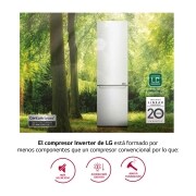 LG Frigorífico Combi, 2m, Clasificación C, capacidad de 419l, Acero inoxidable texturizado antihuellas, serie Centum, GBB92MBACP