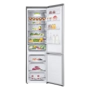 LG Frigorífico Combi, 2m, Clasificación C, capacidad de 419l, Acero inoxidable texturizado antihuellas, serie Centum, GBB92MBACP