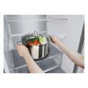 LG Frigorífico Combi, 2m, Clasificación C, capacidad de 419l, Acero inoxidable texturizado antihuellas, serie Centum, GBB92MBACP