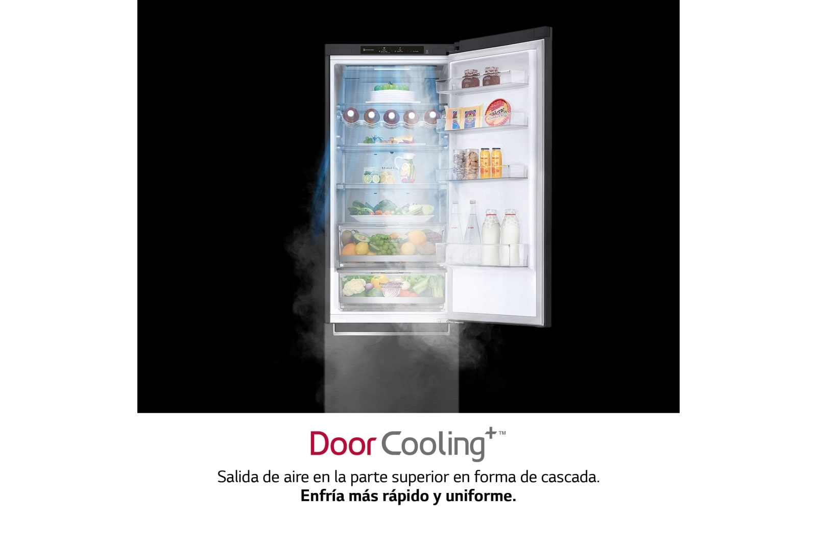 LG Outlet Frigorífico Combi 2m, Clasificación un 10% más eficiente que A, 419l, Acero Premium Antihuellas, serie Centum, GBB92MCB2P.OUTLET
