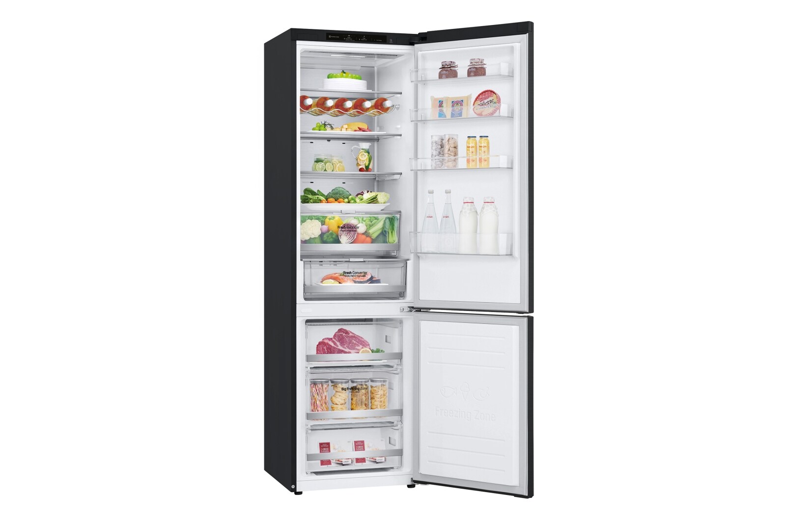LG Outlet Frigorífico Combi 2m, Clasificación un 10% más eficiente que A, 419l, Acero Premium Antihuellas, serie Centum, GBB92MCB2P.OUTLET