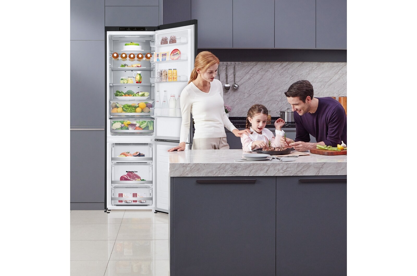 LG Outlet Frigorífico Combi 2m, Clasificación un 10% más eficiente que A, 419l, Acero Premium Antihuellas, serie Centum, GBB92MCB2P.OUTLET