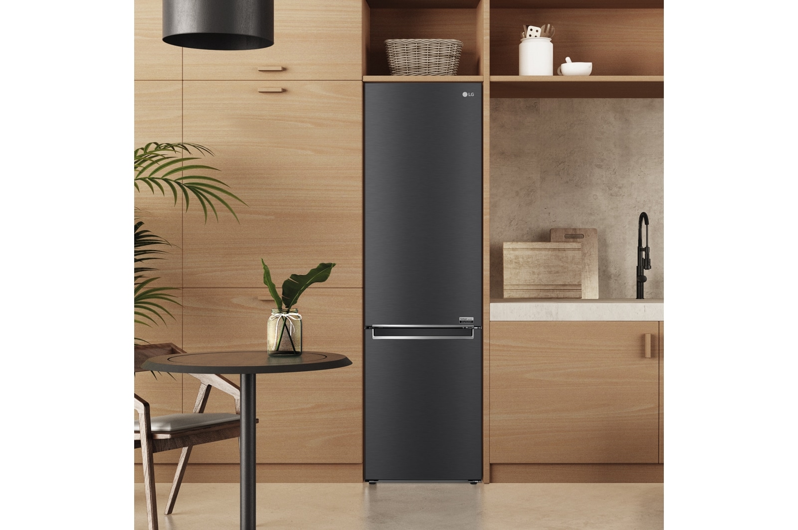 LG Outlet Frigorífico Combi 2m, Clasificación un 10% más eficiente que A, 419l, Acero Premium Antihuellas, serie Centum, GBB92MCB2P.OUTLET