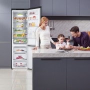 LG Outlet Frigorífico Combi 2m, Clasificación un 10% más eficiente que A, 419l, Acero Premium Antihuellas, serie Centum, GBB92MCB2P.OUTLET