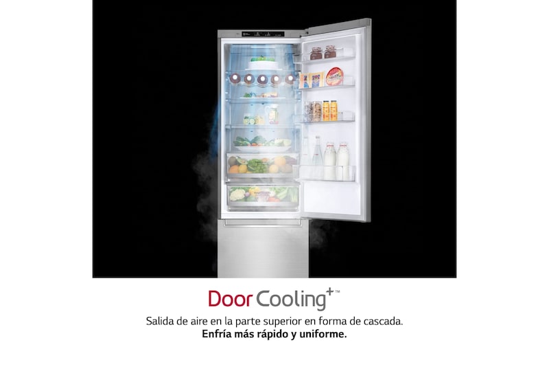 LG Frigorífico Combi 2 metros , Clasificación B, capacidad de 419L, Acero premium Antihuellas, serie Centum, GBB92STABP
