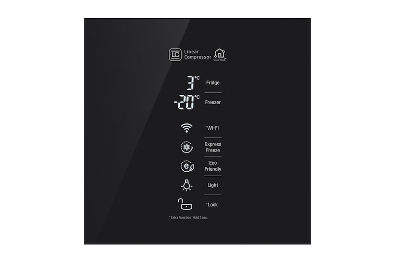 LG Frigorífico Combi Negro Cristal 2m, Clasificación E, capacidad de 394l, GBB940BMQZT