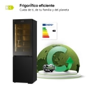 LG Outlet Frigorífico Combi Instaview  Door Cooling+, 1,86 m, Clasificación C, capacidad de 352 l,  Acero negro grafito, GBG7190CEV.OUTLET