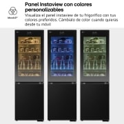 LG Outlet Frigorífico Combi Instaview  Door Cooling+, 1,86 m, Clasificación C, capacidad de 352 l,  Acero negro grafito, GBG7190CEV.OUTLET