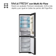 LG Outlet Frigorífico Combi Instaview  Door Cooling+, 1,86 m, Clasificación C, capacidad de 352 l,  Acero negro grafito, GBG7190CEV.OUTLET