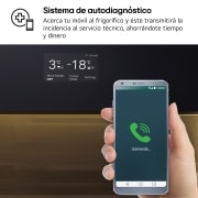 LG Outlet Frigorífico Combi Instaview  Door Cooling+, 1,86 m, Clasificación C, capacidad de 352 l,  Acero negro grafito, GBG7190CEV.OUTLET
