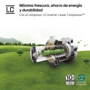 LG Outlet Frigorífico Combi Instaview  Door Cooling+, 1,86 m, Clasificación C, capacidad de 352 l,  Acero negro grafito, GBG7190CEV.OUTLET