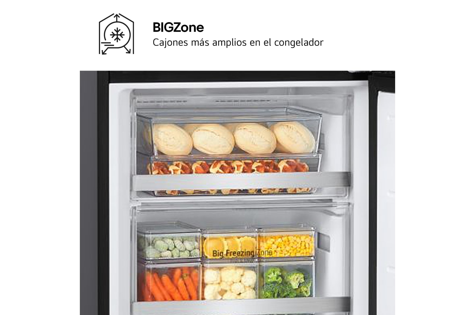LG Outlet Frigorífico combi Instaview con MoodUP Door Cooling+, 1,86 m, Clasificación D, capacidad de 352 l, Multicolor, GBG719MDNN.OUTLET
