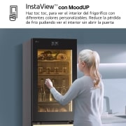 LG Outlet Frigorífico combi Instaview con MoodUP Door Cooling+, 1,86 m, Clasificación D, capacidad de 352 l, Multicolor, GBG719MDNN.OUTLET
